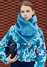 Blue - Schalkragen aus reinem Mohair