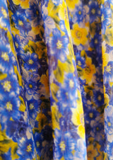 FEE Silk blue - Neckholdertop mit Cape