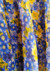 FEE Silk blue - Neckholdertop mit Cape
