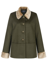 GLORIA - Jacke aus Kaschmir/-Wolle mit Mohair Besatz