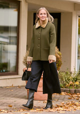 GLORIA - Jacke aus Kaschmir/-Wolle mit Mohair Besatz