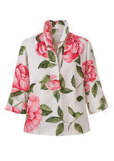 ROSE - Bluse mit Pfingstrosen Druck