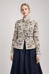 Jacke LUISA – Floral Jacquard