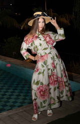 ROSE - Bluse mit Pfingstrosen Druck