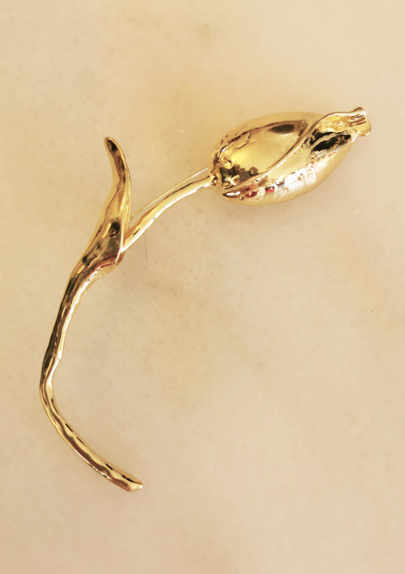 Tulpenbrosche - aus Metall