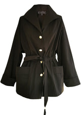 DASHA black - Blouson mit Spatenkragen