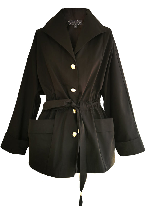 DASHA black - Blouson mit Spatenkragen