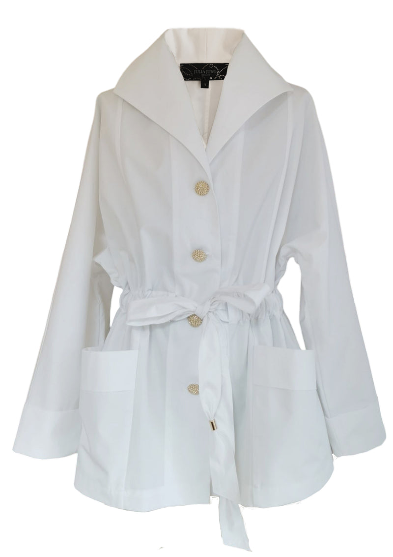 DASHA white - Blouson mit Spatenkragen