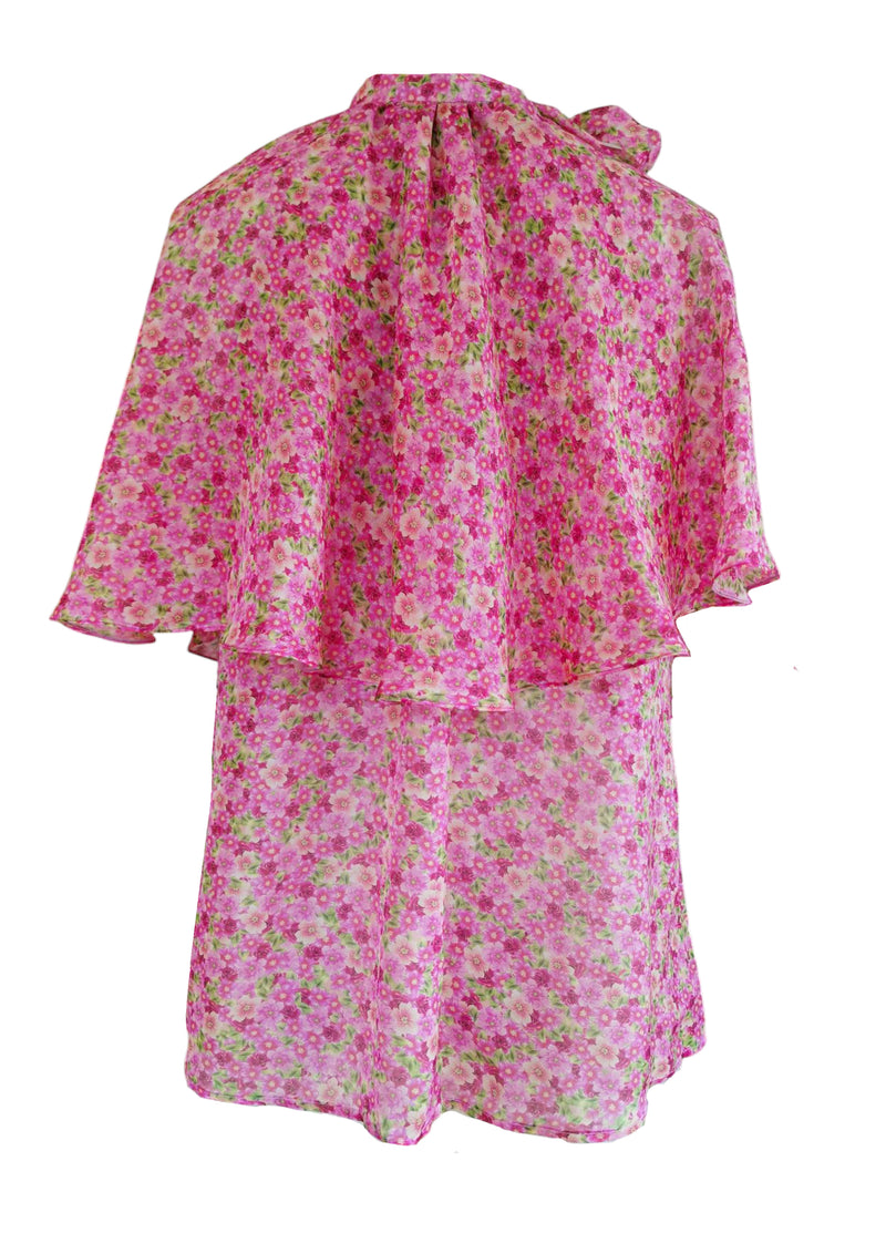FEE Silk red - Neckholdertop mit Cape