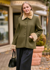 GLORIA - Jacke aus Kaschmir/-Wolle mit Mohair Besatz