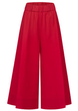 JENNA red - Culotte mit Faltenwurf aus Wolle