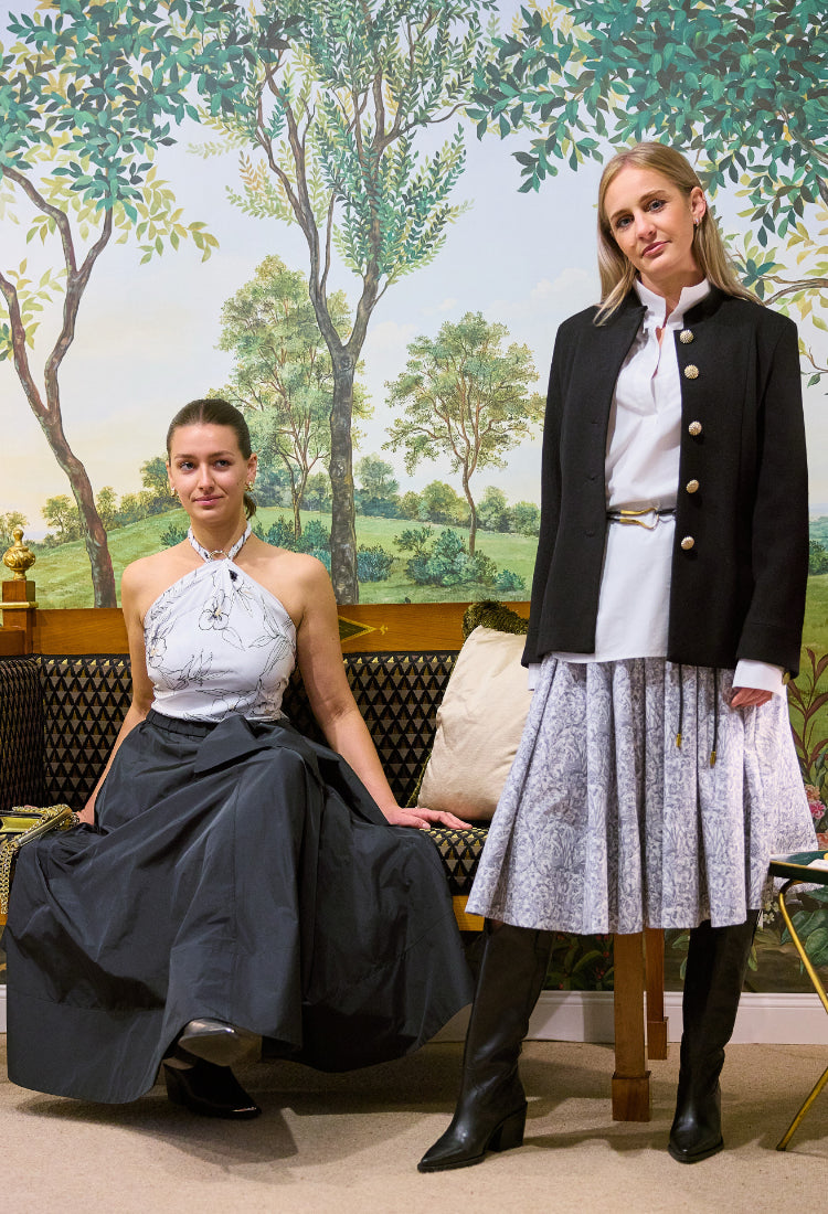 THEA BOW Black - Midirock mit abnehmbaren Schleife