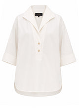 PEARL - Elegante Bluse in cremeweiß