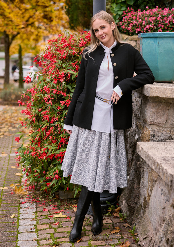 ROBIN White - Bluse mit Stehkragen