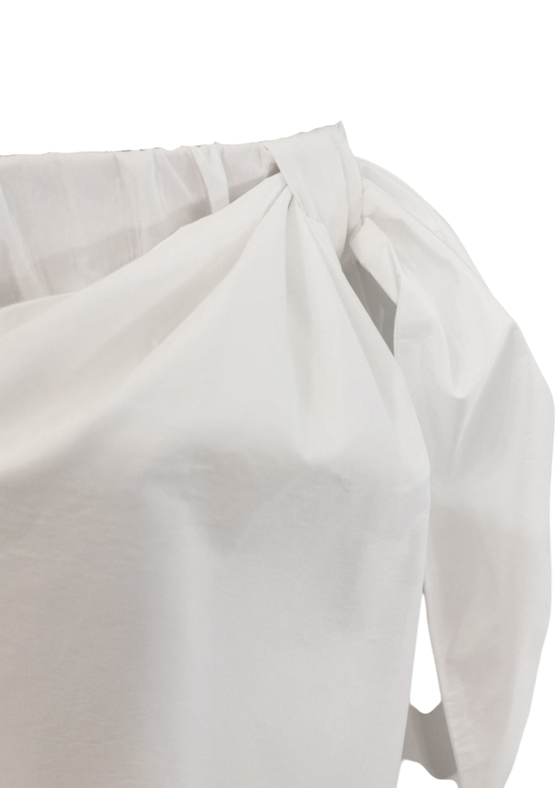 THEA BOW White - Midirock mit abnehmbaren Schleife