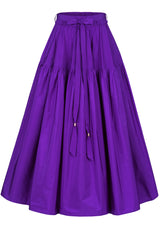 THEODORA - weiter Midirock mit Gürtel