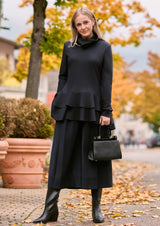 JENNA - Culotte mit Faltenwurf aus Wolle