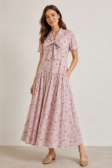 ROMY - Schluppen Kleid aus Baumwolle