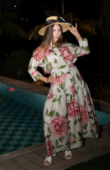 ROSE - Bluse mit Pfingstrosen Druck